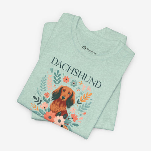 Dachshund T- Shirt for Women - Longhaired Dachshund Mom Shirt